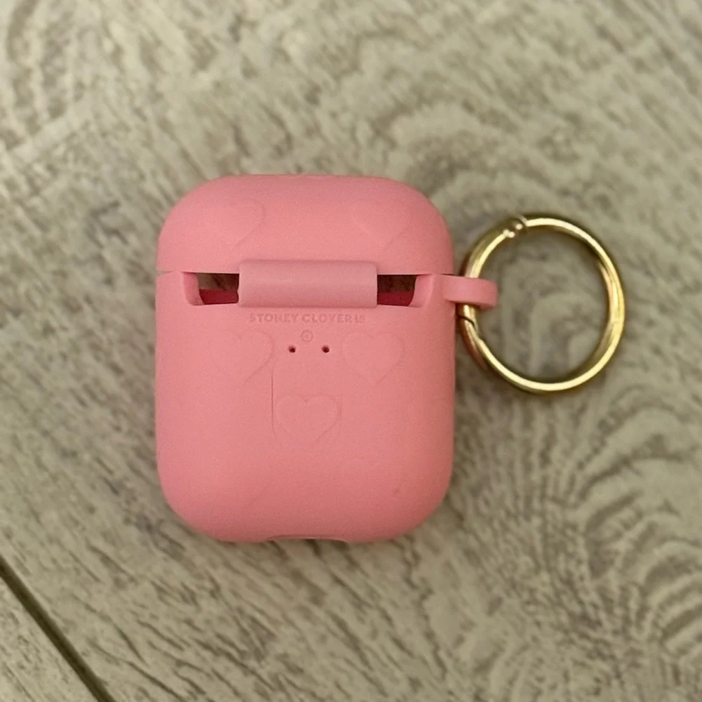 Stoney Clover Lane Pink Earbuds Case with Gold Keyring - Picture 3 of 4